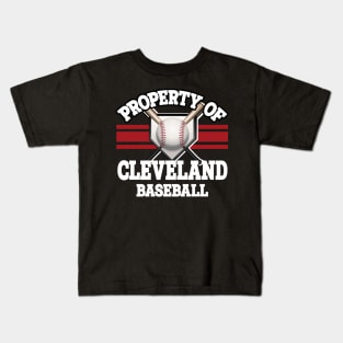 Proud Name Cleveland Graphic Property Vintage Baseball Kids T-Shirt